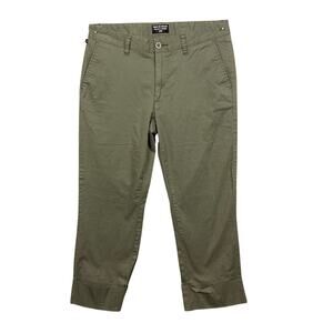 Y2K Vintage Polo Jeans Co. Women's Cuffed Chino Pants Army Green Size 10